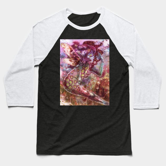 psychedelic earth faerie Baseball T-Shirt by saradaboru